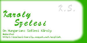 karoly szelesi business card